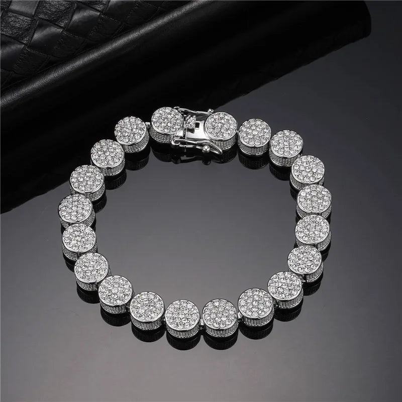 55ctw Multi-Cut White Sapphire Handmade Men's Statement Necklace