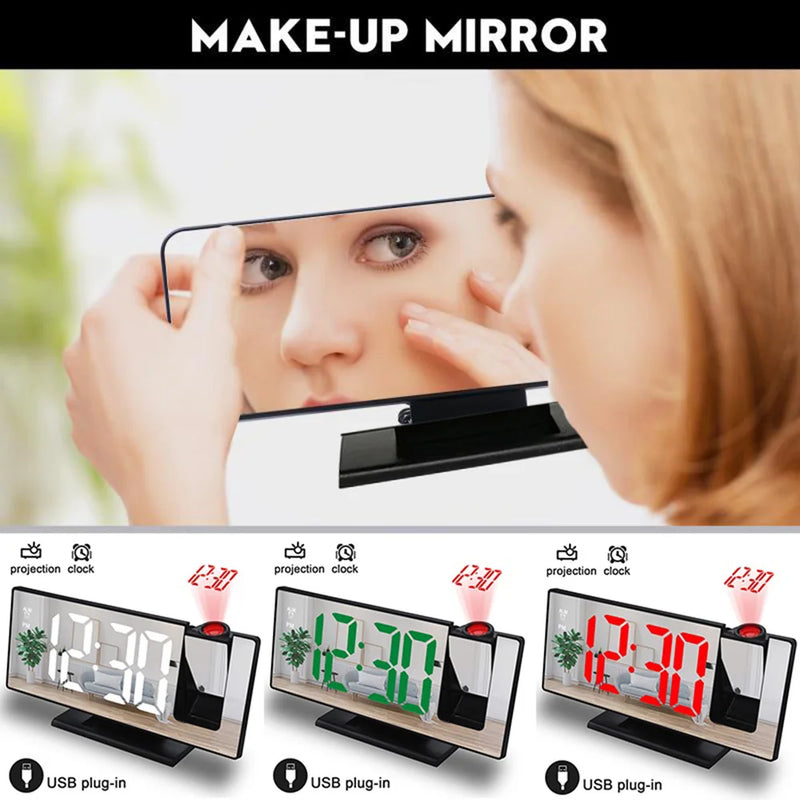 3D Mirror LED projection alarm clock 2.0-The new upgrade 🎉 Buy 2 Get FREE SHIPPING