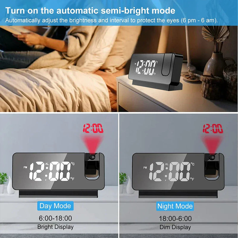 3D Mirror LED projection alarm clock 2.0-The new upgrade 🎉 Buy 2 Get FREE SHIPPING