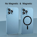 Magnetic Charging Aluminium Metal Bumper Matte Case Cover for iPhone