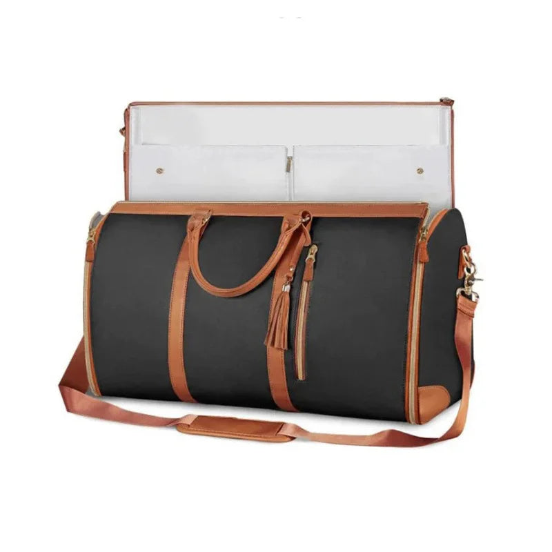 3-in-1 Pu Leather Vintage Suit Storage Bag