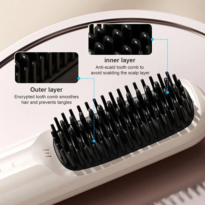 USB Cordless Negative Ion Hair Straightening Comb🎄Buy 2 Free Shipping