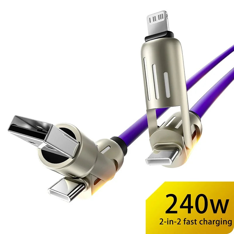 📲240W⚡ 4-in-1 USB Cable-🔥Buy More Save Morec⚡