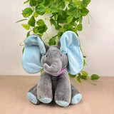 Cute Hide and Seek Elephant Plush Doll with Music