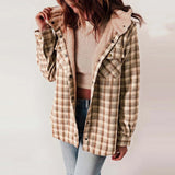 🐻Plush Check Print Hooded Coat (Buy 2 Free Shipping)