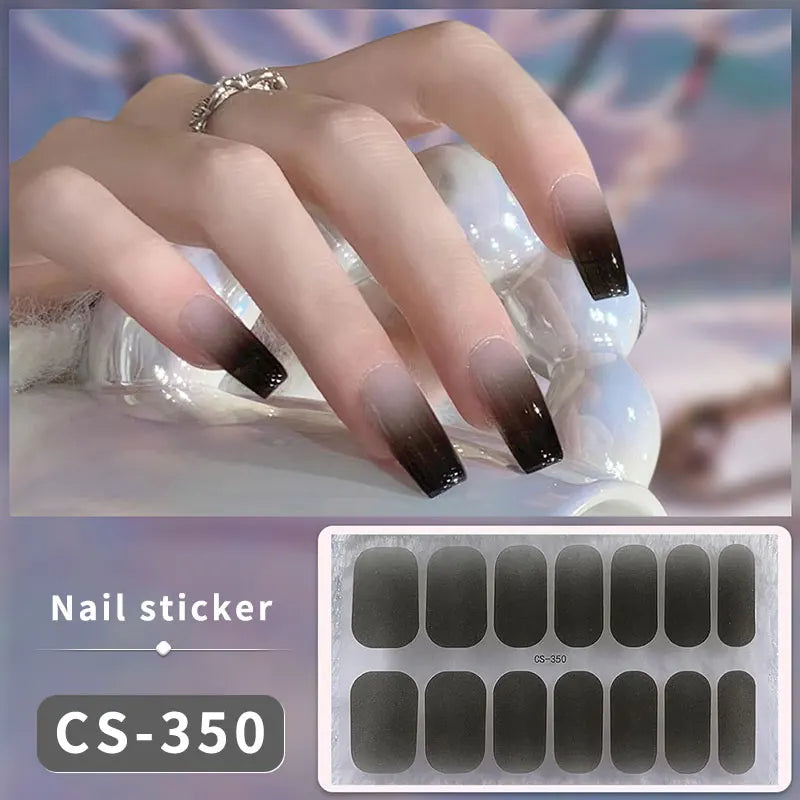 14/16Tips Fashion Gradient Nail Sticker