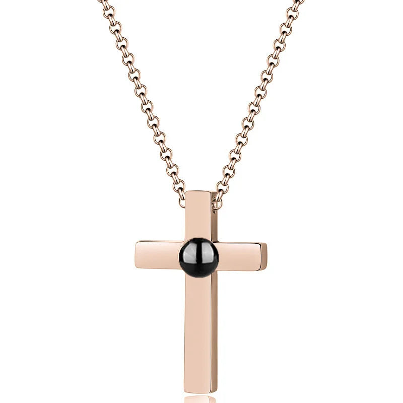 Cross Necklace with Bible Verse for Women Projection Necklace