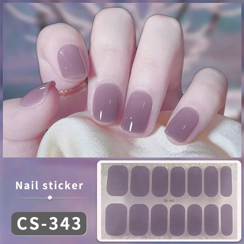 14/16Tips Fashion Gradient Nail Sticker