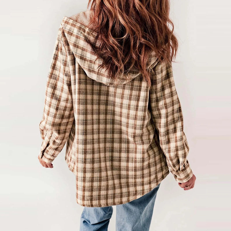 🐻Plush Check Print Hooded Coat (Buy 2 Free Shipping)