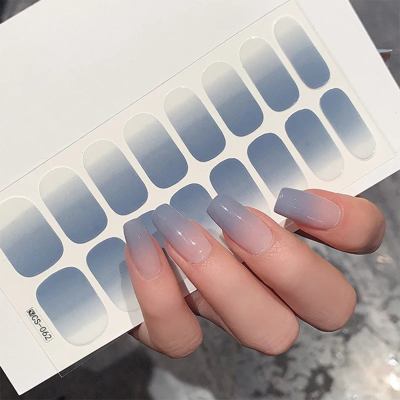 14/16Tips Fashion Gradient Nail Sticker