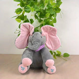 Cute Hide and Seek Elephant Plush Doll with Music