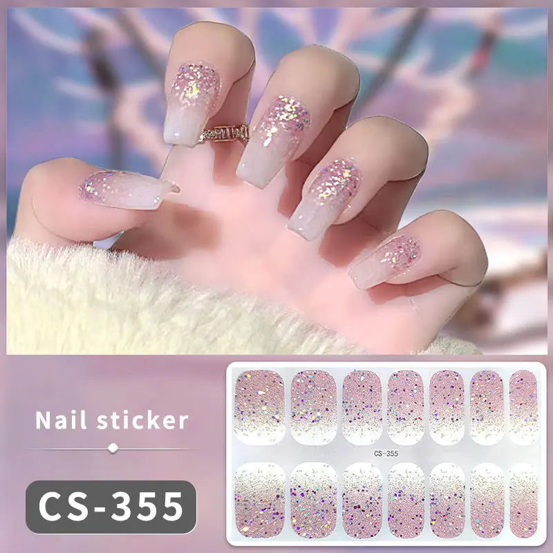 14/16Tips Fashion Gradient Nail Sticker