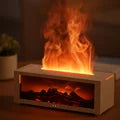 💥Exempt from postage💥3D Flame Fireplace Humidifier Atmosphere Light