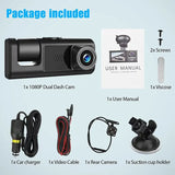 🔥🎅Christmas Discount—2-Inch Screen Wifi Link 1080P HD Dashcam with Night Vision 2 or 3 Lenses💥FREE SHIPPING💥