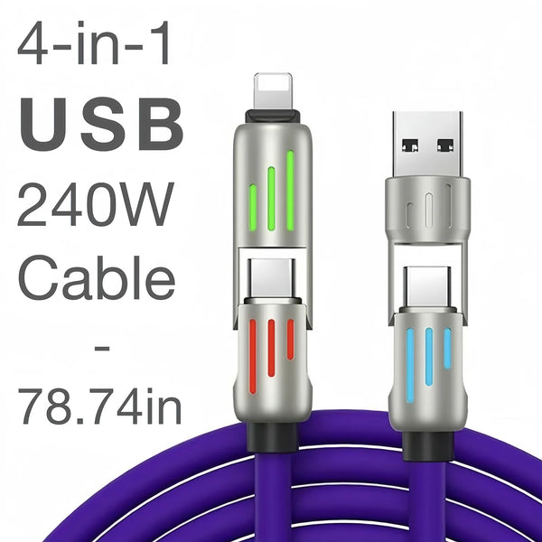 4-in-1 USB Charging Cable mFish fast charging 240W