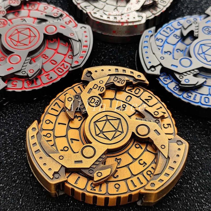 (🔥HOT SALE NOW 49% OFF)Dungeons and Dragons Metal Dice Spinner, Unique Roulette Dice, D&D Dice Set