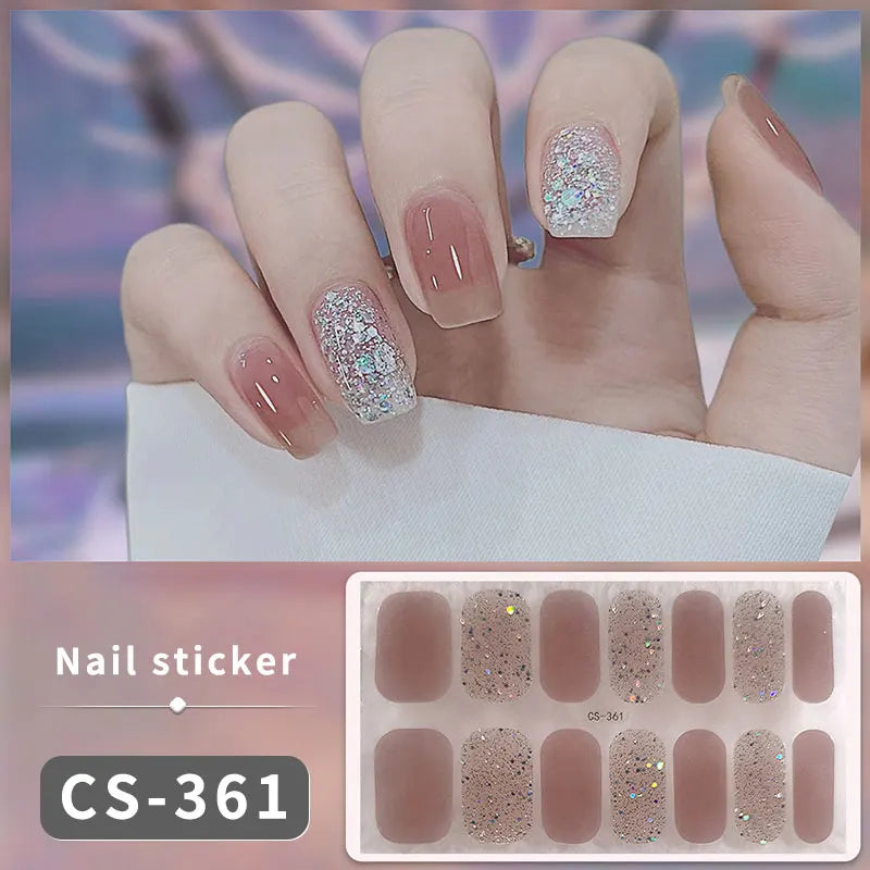 14/16Tips Fashion Gradient Nail Sticker