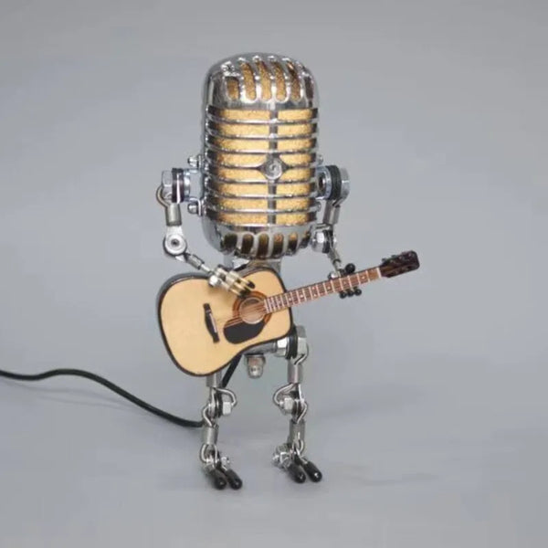 🔥🔥Vintage Metal Microphone Robot Desk Lamp