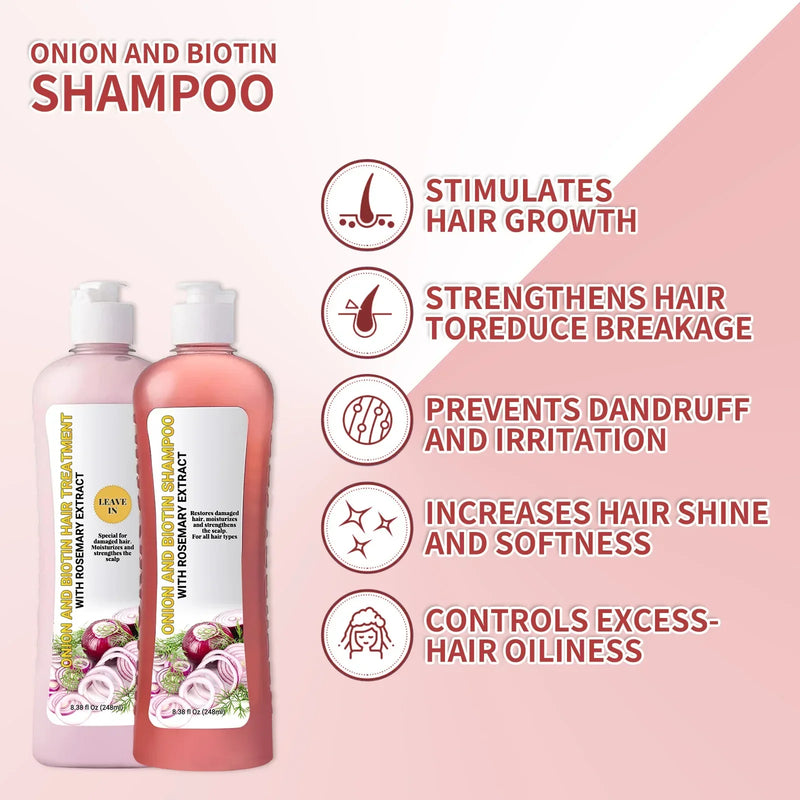 Onion, Biotin and Rosemary Shampoo-Buy 2 Set Free Shipping