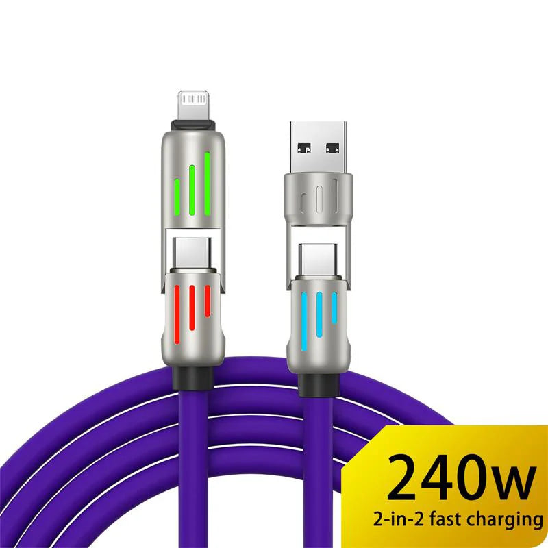 📲240W⚡ 4-in-1 USB Cable-🔥Buy More Save Morec⚡