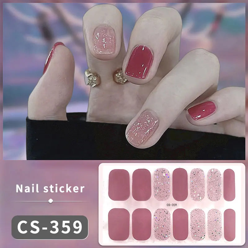 14/16Tips Fashion Gradient Nail Sticker