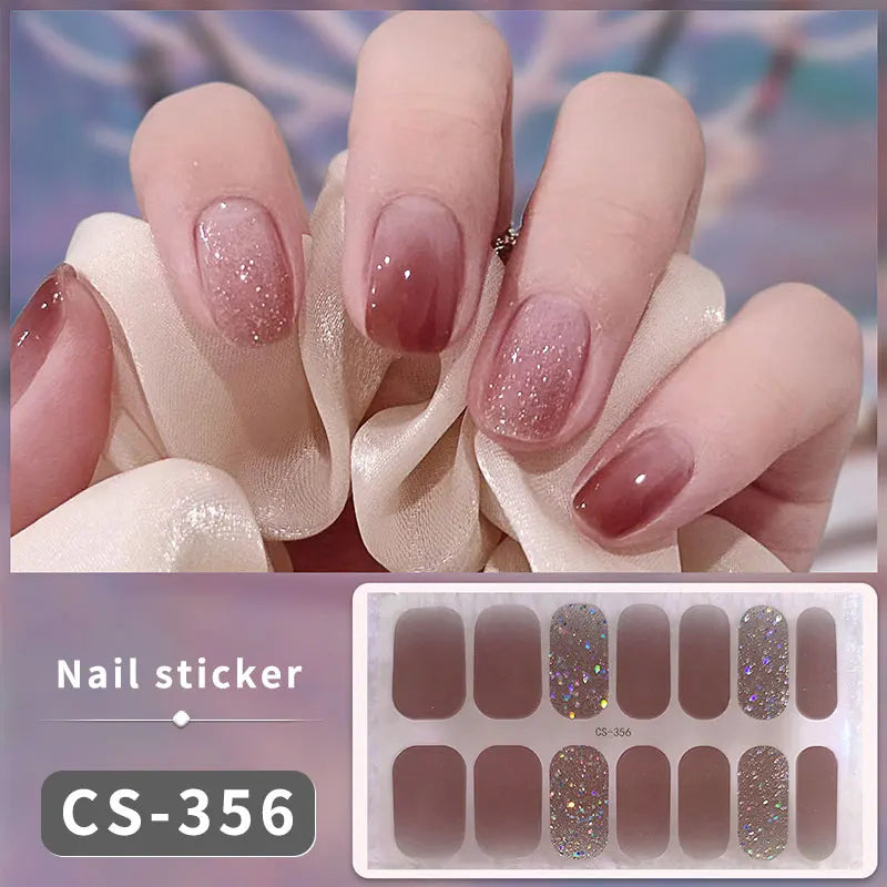 14/16Tips Fashion Gradient Nail Sticker