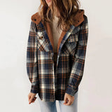 🐻Plush Check Print Hooded Coat (Buy 2 Free Shipping)