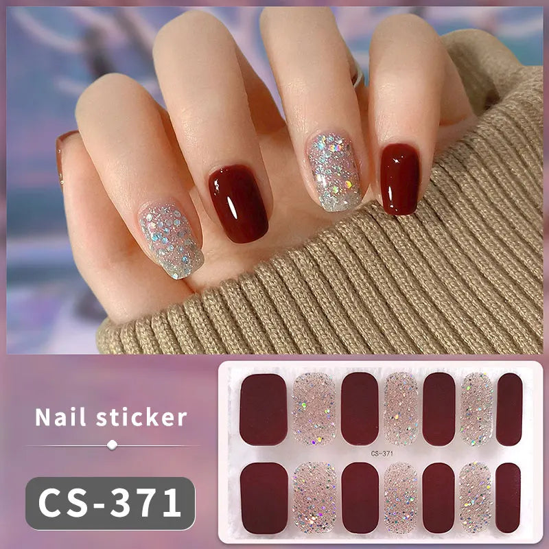 14/16Tips Fashion Gradient Nail Sticker