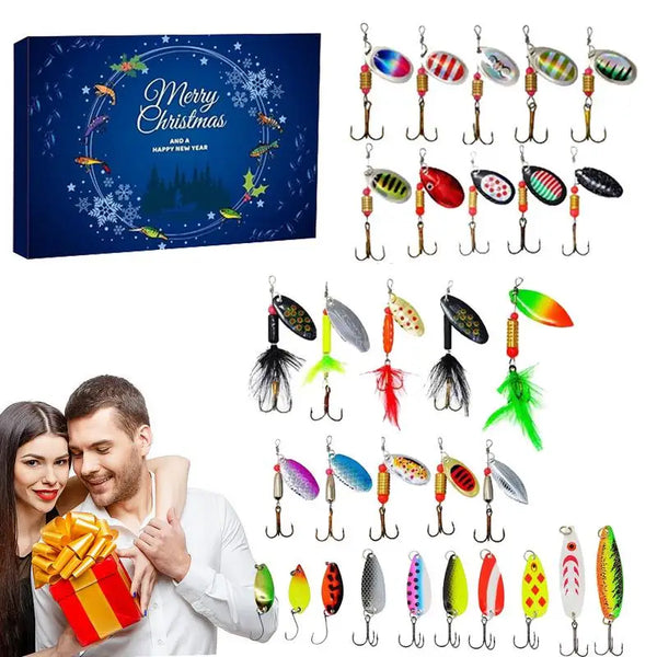 🐟24 Days Christmas Countdown Fish Tackle Set