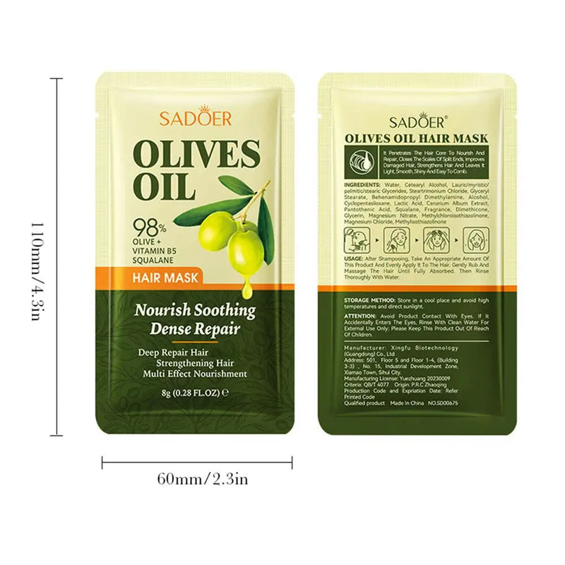 Olive oil hair mask SADOER repairs, softens, nourishes and nourishes hair conditioner