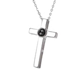 Cross Necklace with Bible Verse for Women Projection Necklace