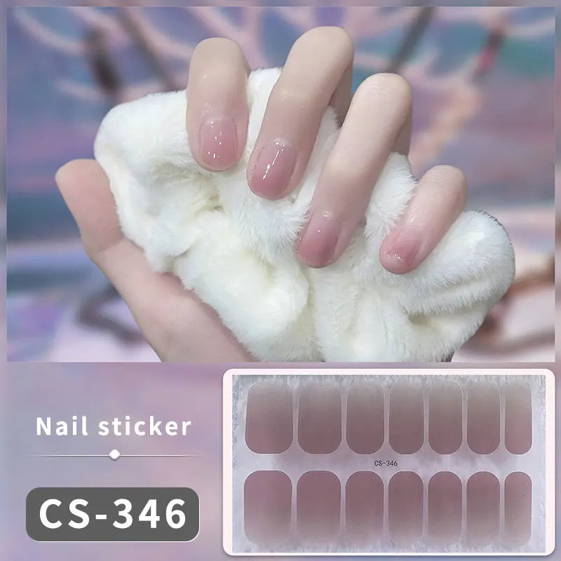 14/16Tips Fashion Gradient Nail Sticker