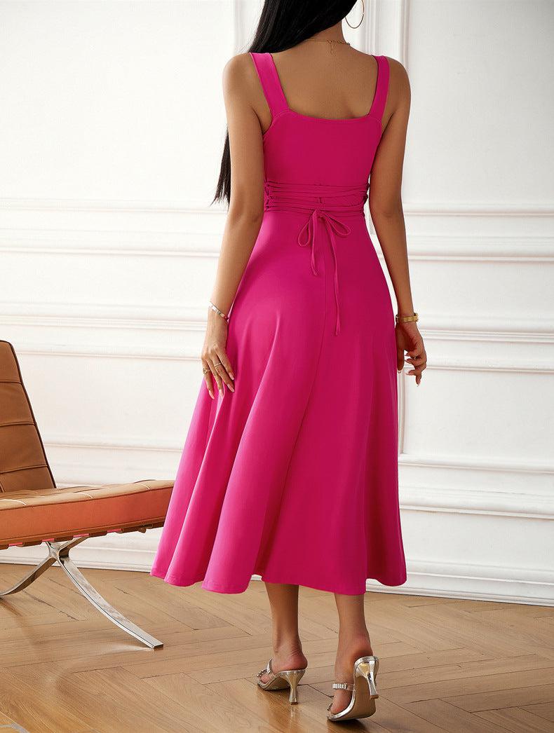 NEW WOMEN'S THICK STRAPS MIDI DRESS (BUY 2 FREE SHIPPING)