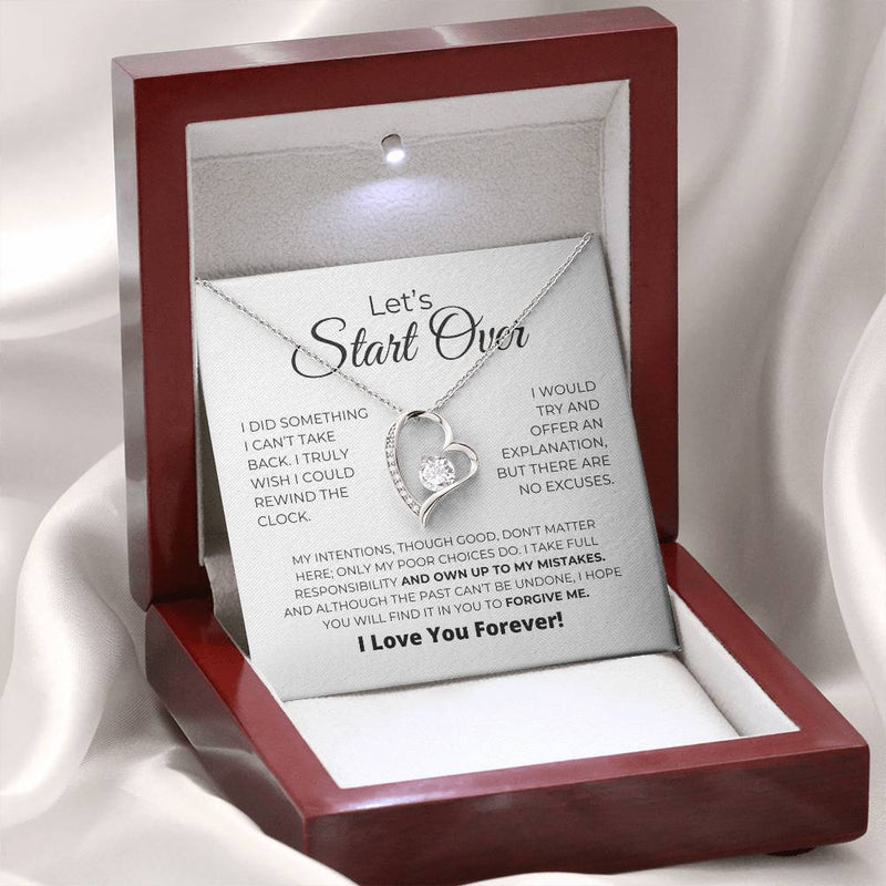 Let's Start Over - Apology Gift For Her - Forever Love Necklace