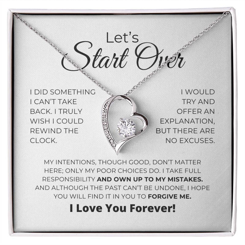 Let's Start Over - Apology Gift For Her - Forever Love Necklace