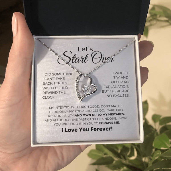 Let's Start Over - Apology Gift For Her - Forever Love Necklace