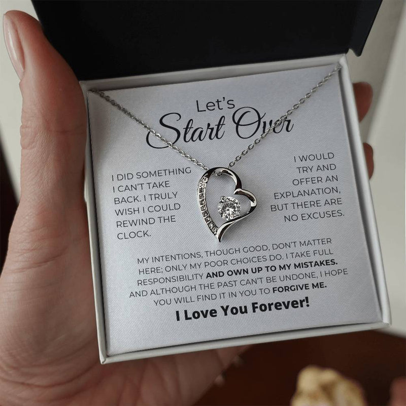 Let's Start Over - Apology Gift For Her - Forever Love Necklace