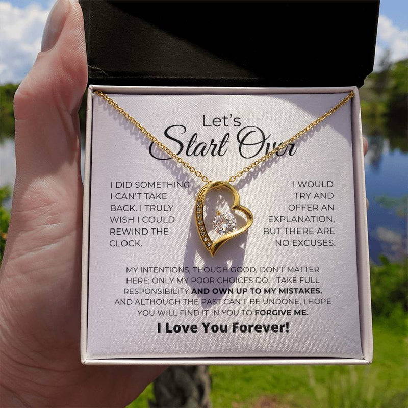 Let's Start Over - Apology Gift For Her - Forever Love Necklace