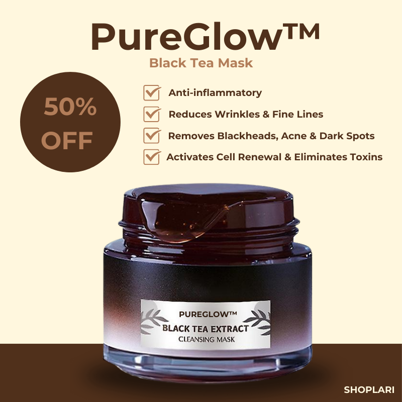 Last Day 50% OFF🔥 I PureGlow™ Black Tea Mask