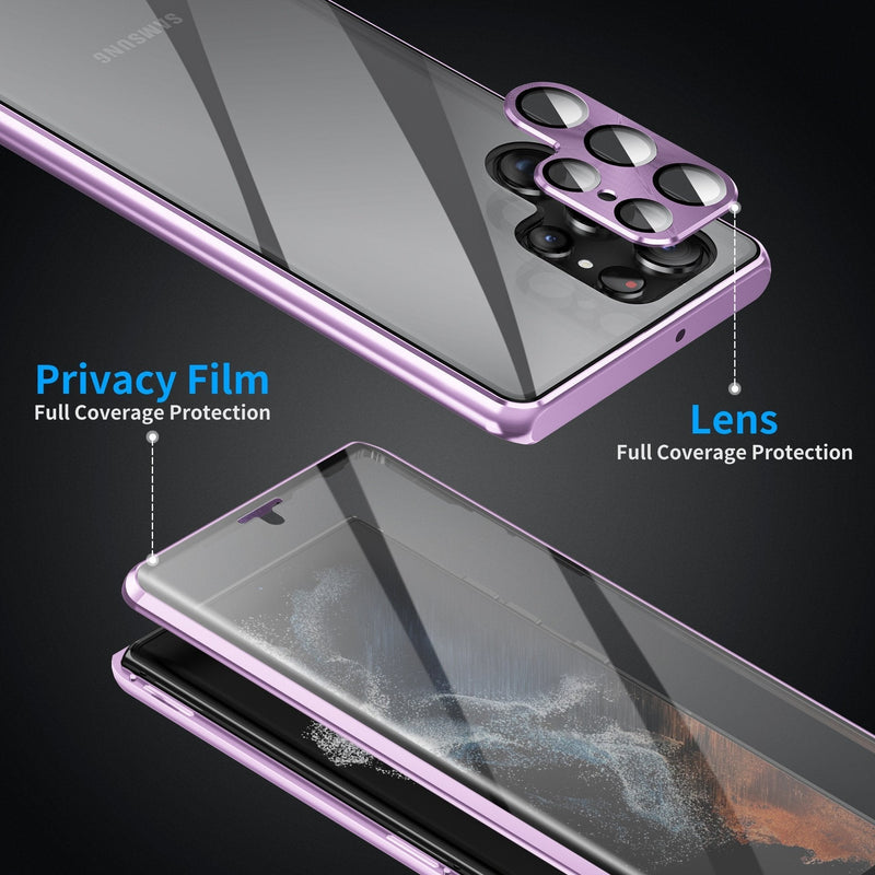 🔥Privacy Protection Technology🔥Magnetic Double Sided Tempered Glass Phone Case