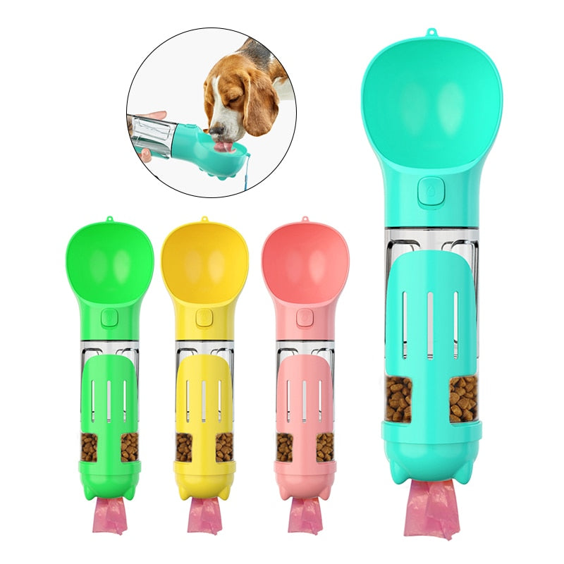 4 in 1 Portable Dog Travel Water Bottle